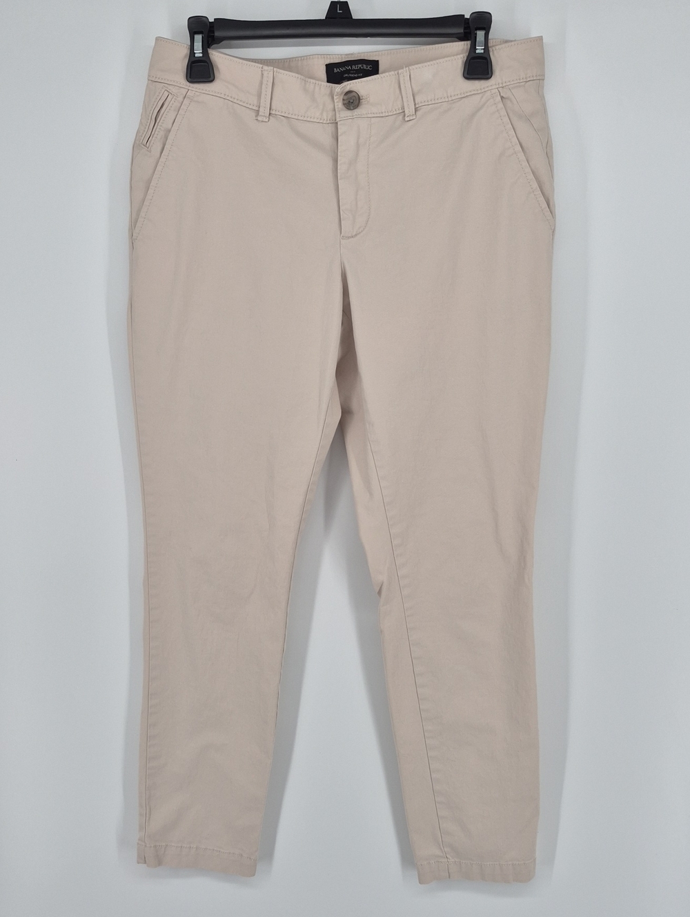 Banana Republic Girlfriend Fit Chino Pants Size 6 Khaki Sretch Cotton Blend